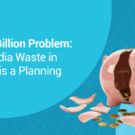 The $4 Billion Problem: Why Media Waste in Canada is a Planning Problem’ beside a cracked pink piggy bank spilling coins on a teal background.